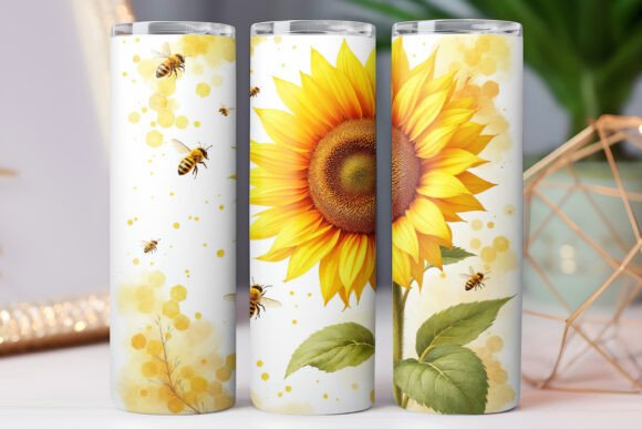 Bee Sunflower Tumbler Wrap Design Review