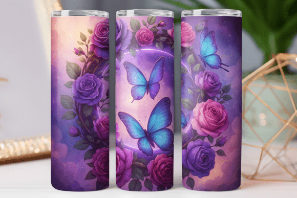 Butterfly Tumbler Wrap Skinny Art Design Review