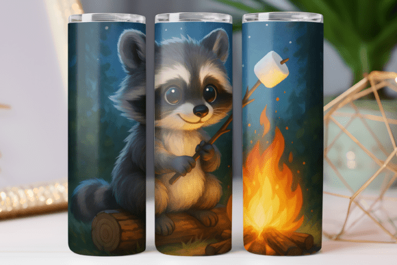 Camping Raccoon Tumbler Wrap 20oz Skinny Review