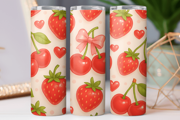 Cherry and Bow Tumbler Wrap Design Review