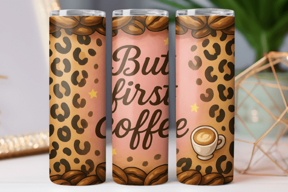 Coffee Leopard Tumbler Wrap 20oz Skinny Review