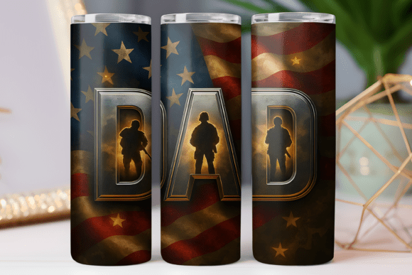 Dad Patriotic Tumbler Wrap 20oz Skinny Review