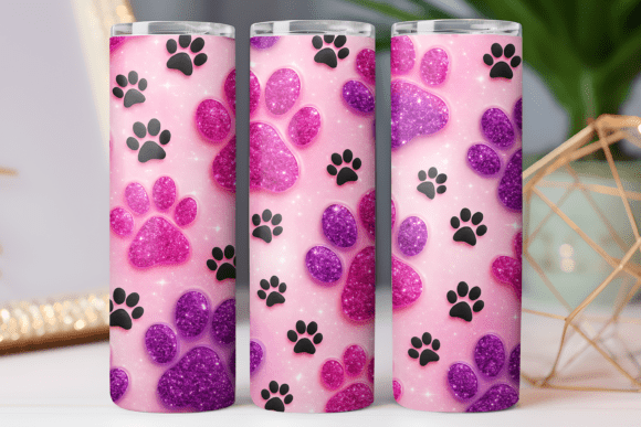 Dog Paw Tumbler Photo Design Wrap 20oz Review