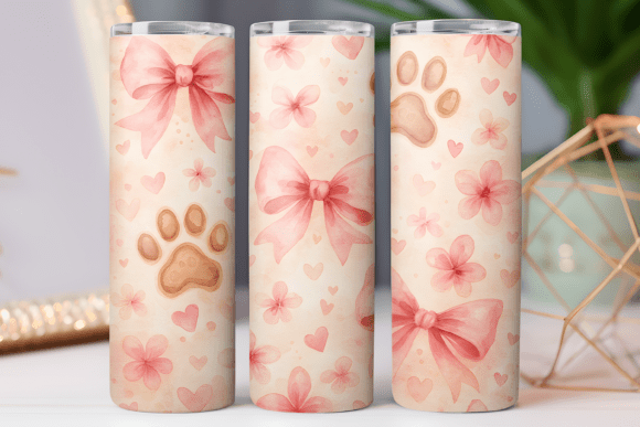 Dog Paw Tumbler Wrap 20oz PNG Design Review