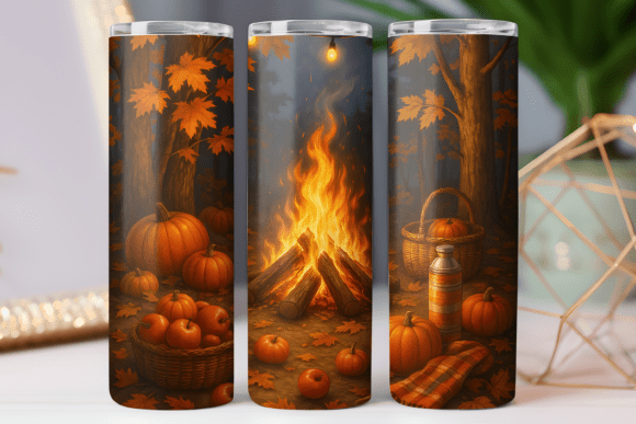 Fall Camping Tumbler Wrap Design 20oz Review