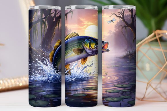 Fishing Tumbler Wrap Photo 20oz Wrap PNG Review