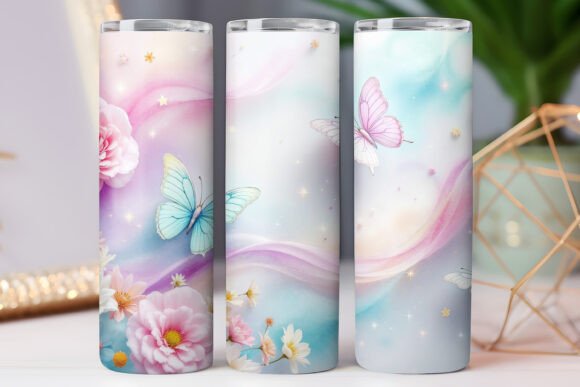 Floral Tumbler Wrap Butterfly Wrap PNG Review
