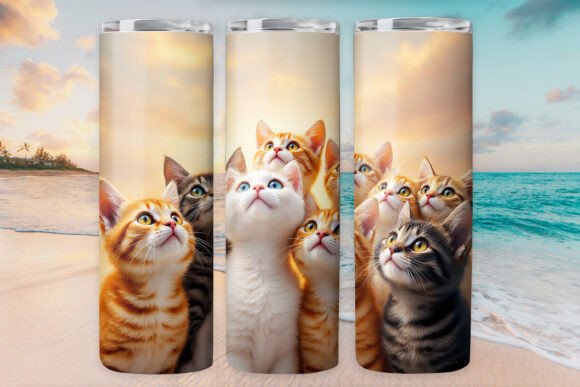Group Cat Kitty Tumbler Wrap 20oz Skinny Review