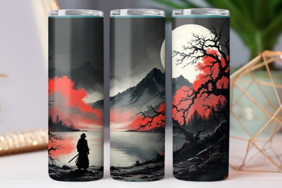 Japanese Culture Tumbler Wrap Design PNG Review
