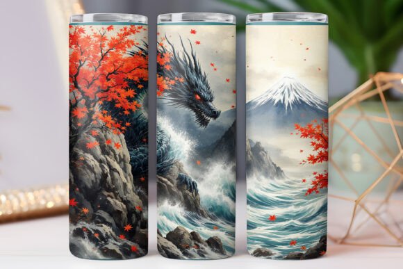 Japanese Dragon Tumbler Wrap Design 20oz Review