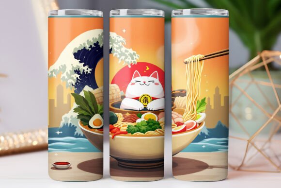Japanese Kawaii Cat Tumbler Wrap Design Review