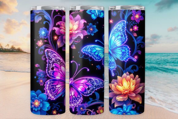 Night Butterfly Tumbler Wrap 20oz Skinny Review