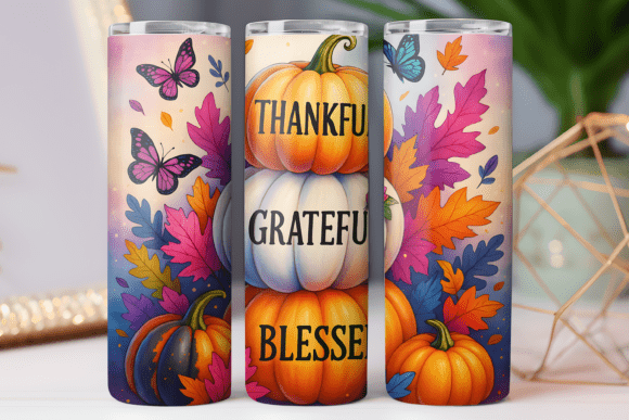 Pumpkin Thanksgiving Tumbler Wrap Design Review