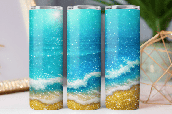 Summer Beach Tumbler Wrap Design Review