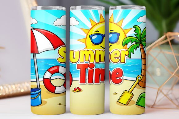 Summer Tumbler Wrap Summer Time 20oz PNG Review