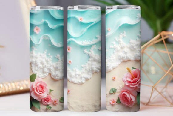 Summer Wave Tumbler Wrap 20oz Design Review