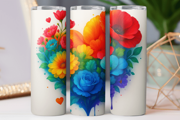 Valentine Watercolor Tumbler Wrap Design Review