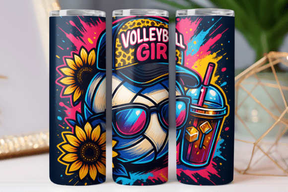 Volleyball Girl Art Tumbler Wrap 20oz Review