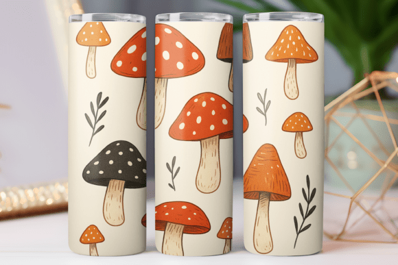 Watercolor Mushroom Tumbler Wrap Design Review